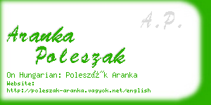 aranka poleszak business card